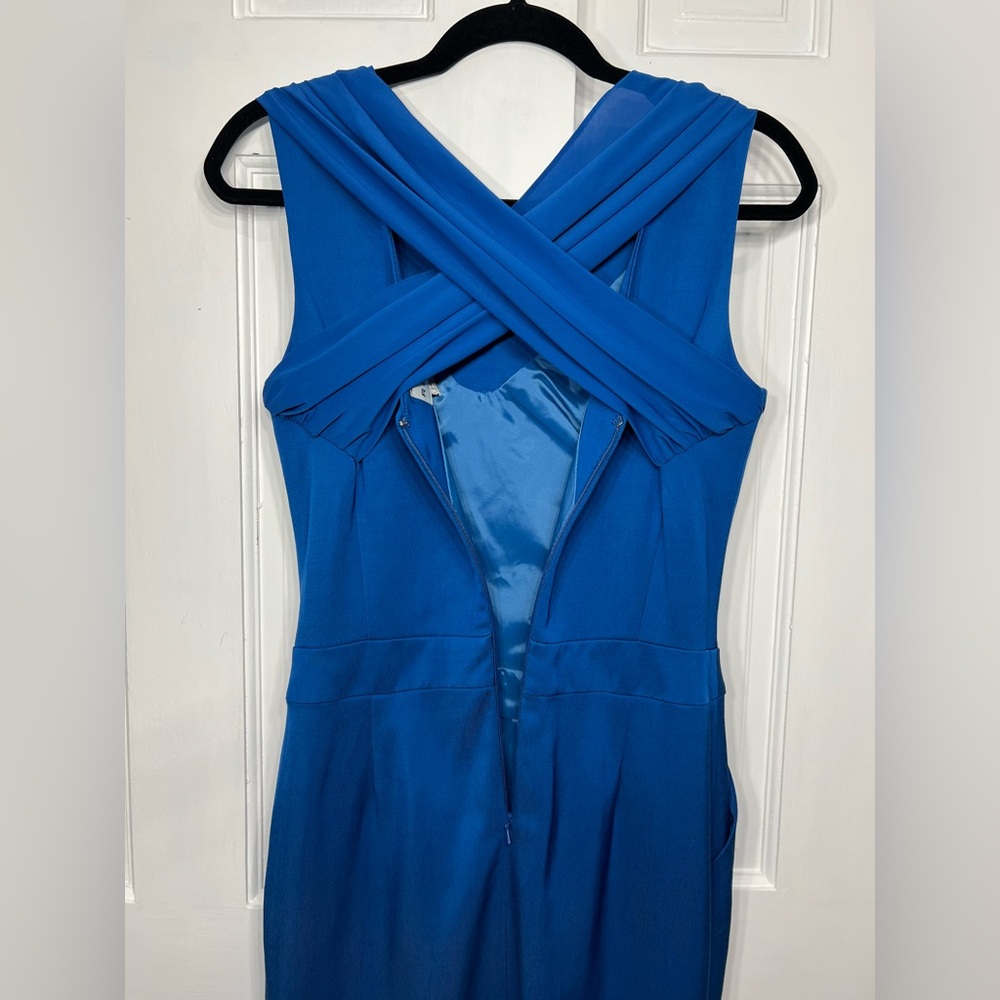 Reiss Harmony Royal Blue Sleeveless Cocktail Dress with Pockets Sz 4 - Picture 6 of 12